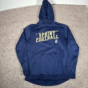Under Armour Navy Sprint Football Hoodie Pullover Sweatshirt Men's Medium